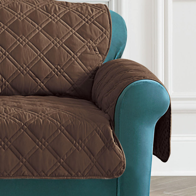 Chocolate Polyester Pet Protector Sofa Slipcover