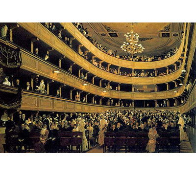 « hall » par gustav klimt,, reproduction d’art