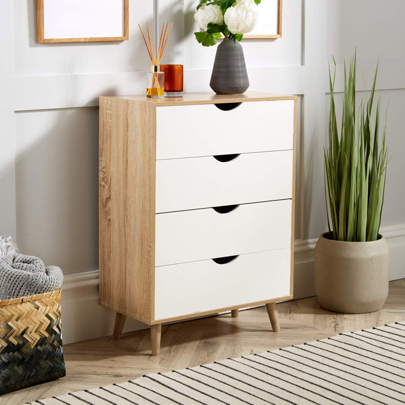 Kennedy 4 Drawer 56Cm W Chest of Drawers, Oak