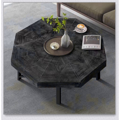 Wood Octagonal Vintage Patchwork Craft Farmhouse 30 Inch Wooden Table Top, Perfect For Adding Rustic Charm And Functionality To Any Living Space.
