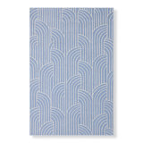 Geometric Area Rug in Denim Blue