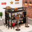 Ensemble de bar 36 po avec cadre en métal robuste et solution de rangement haut de gamme