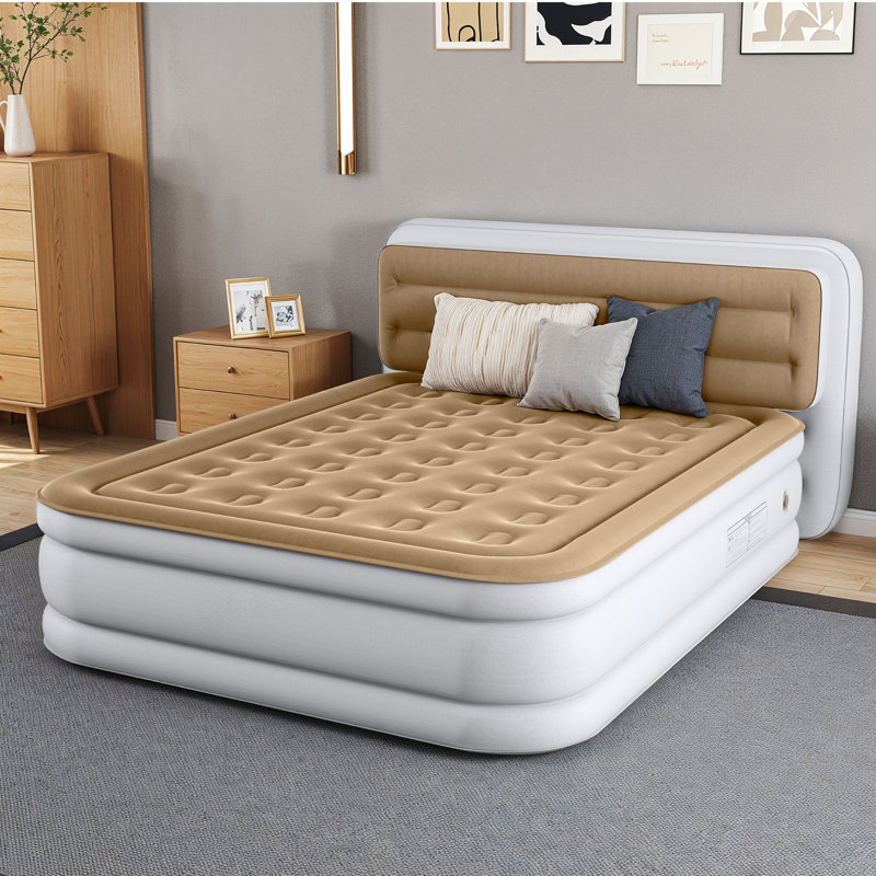 Matelas gonflable pour grand lit de 18 po Alwyn Home, Beige