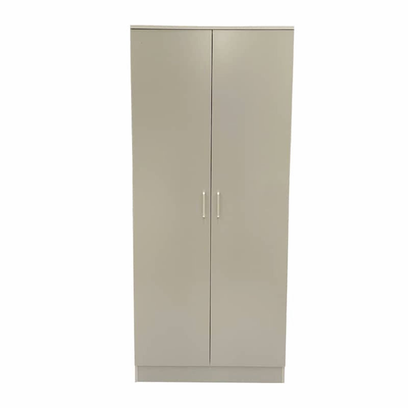 Laflipe 2 Door Manufactured Wood Wardrobe, Light Grey