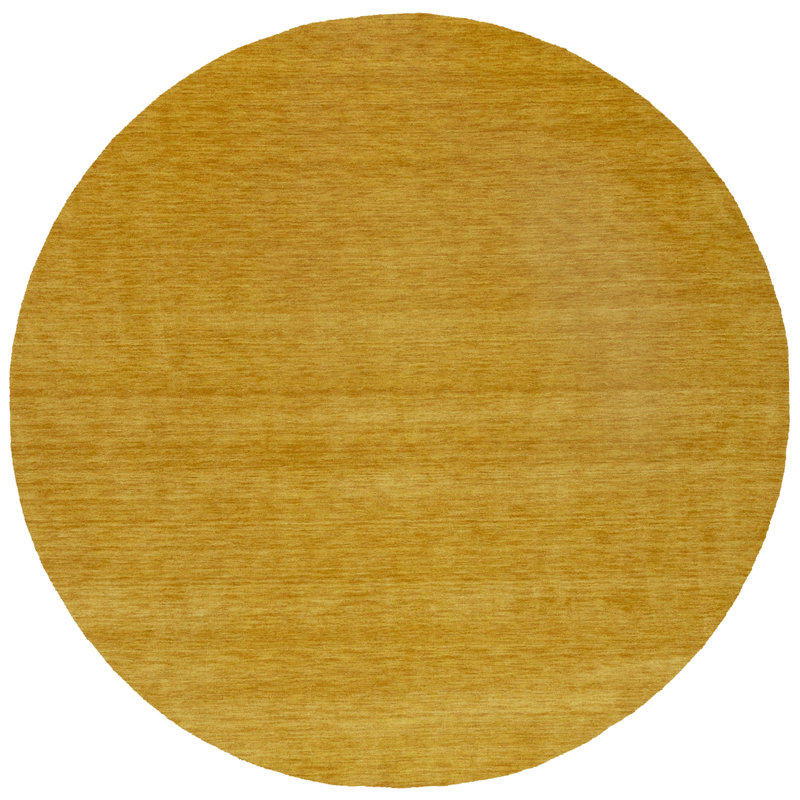 Gibsonton Hand Loomed Gabbeh Rug, 100% Wool, Solid Color, Fade & Stain Resistant, Durable, All Sizes, India-Made., Round 8'