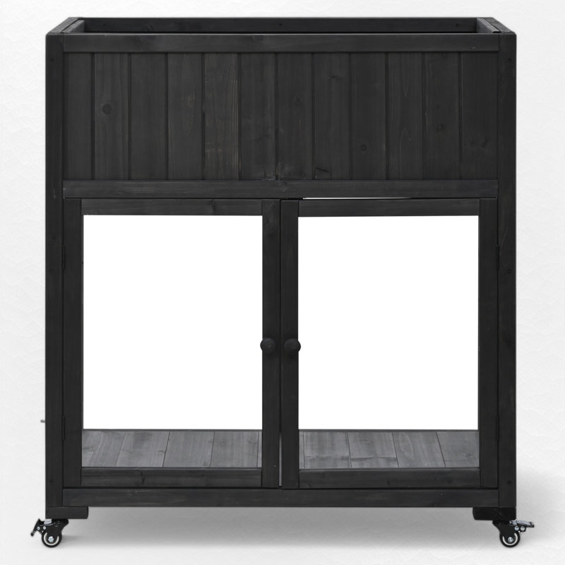 Cold Frame Greenhouse With Wheels For Outdoor Indoor Use, Black