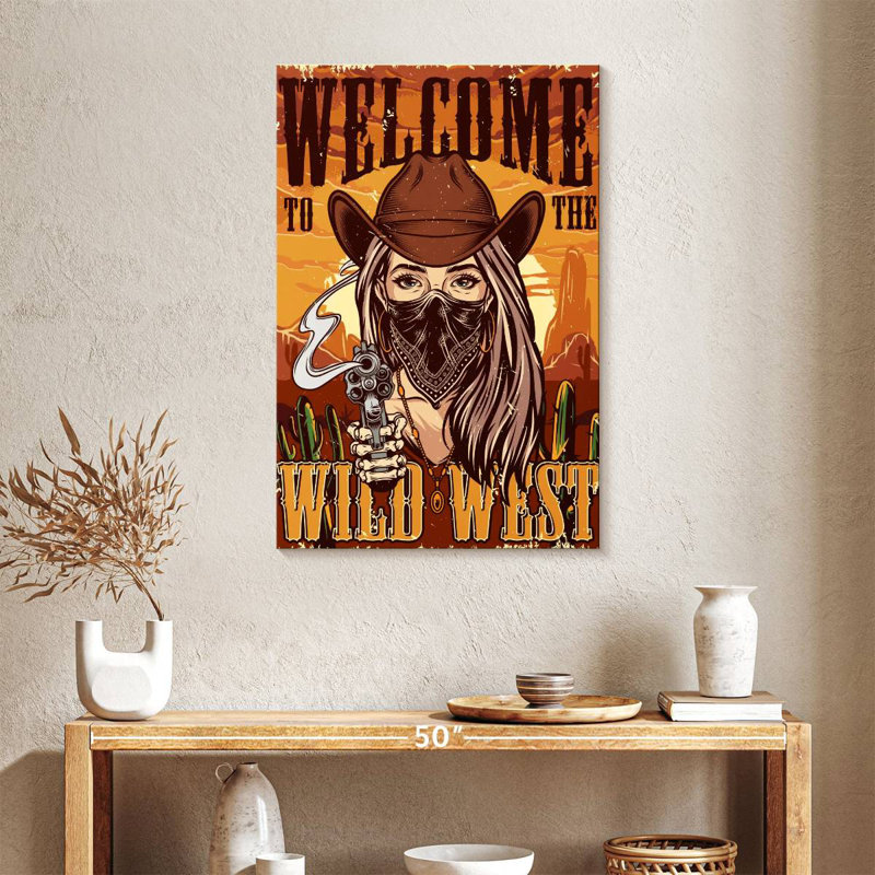 Wild West Welcome, 36" H x 24" W