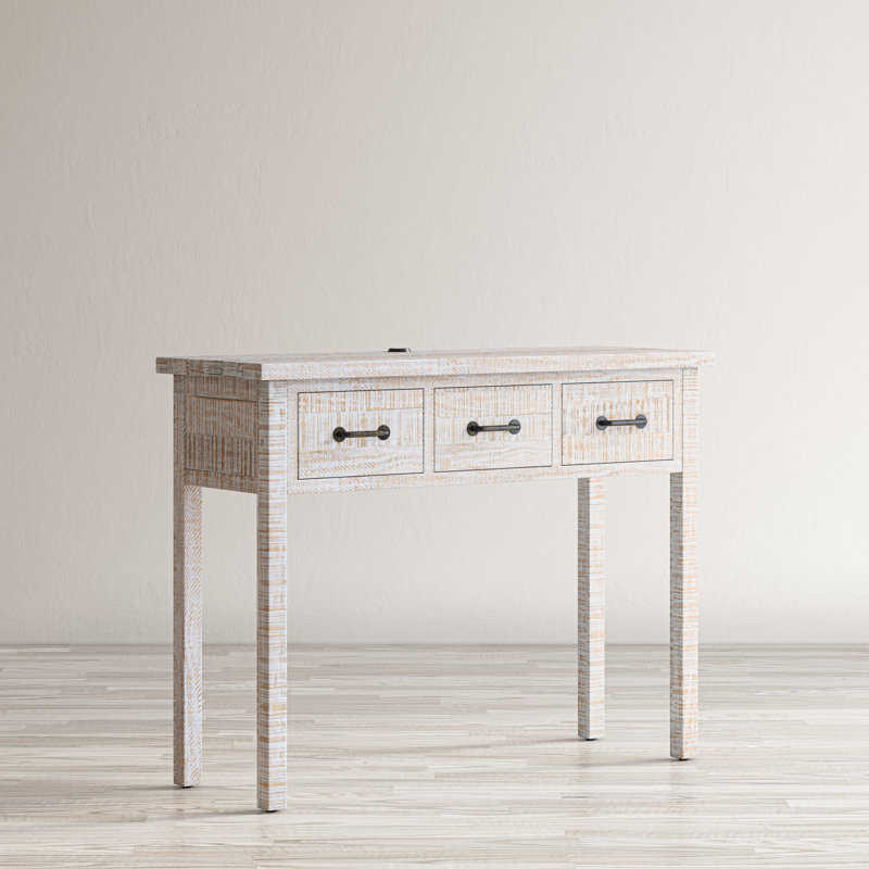 Dainna 42'' Console Table, White Wash/White Wash