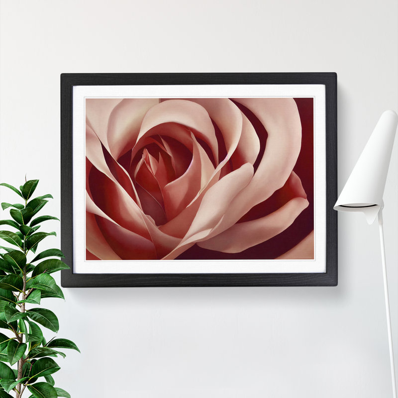 Unforgettable Rose Flower - Framed Print, Black, 46cm H x 64cm W x 2cm D