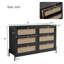 6-Drawer Dresser With Rattan For Bedroom