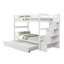 Lit superposé simple au-dessus de simple en bois massif avec lit gigogne Daft par Harriet Bee-1108972868