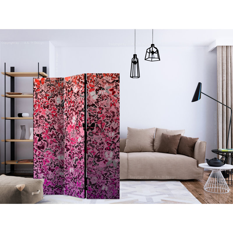 Haiqa 135cm W x 172cm H 3 - Panel Solid Wood Folding Room Divider