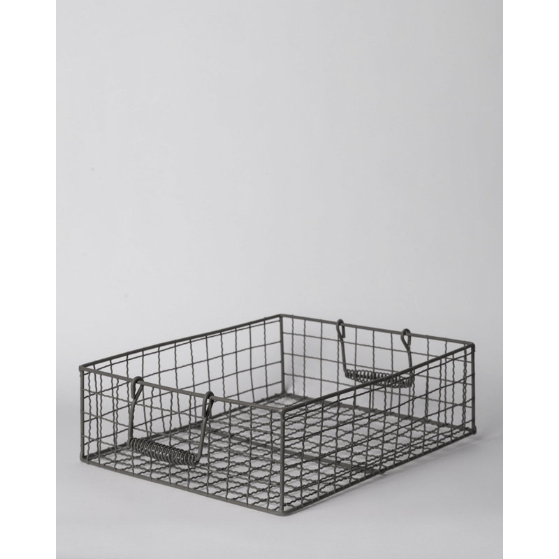 Panier en métal, H 3,5 po x l 10 po x P 8 po