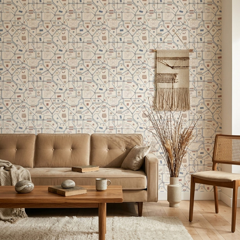 Décoration murale Mid Mid Century Modern, Peel and Stick