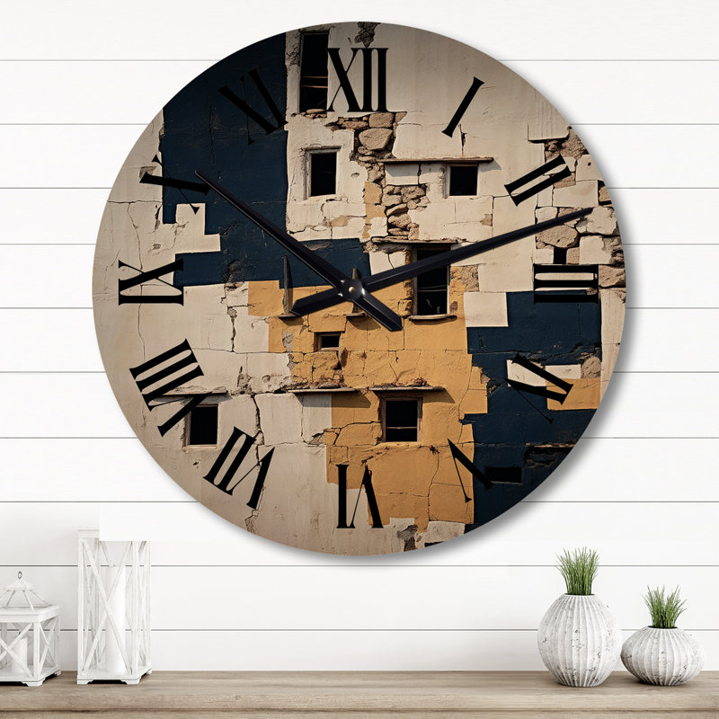 Horloge murale moderne en bois surdimensionnée, Grand