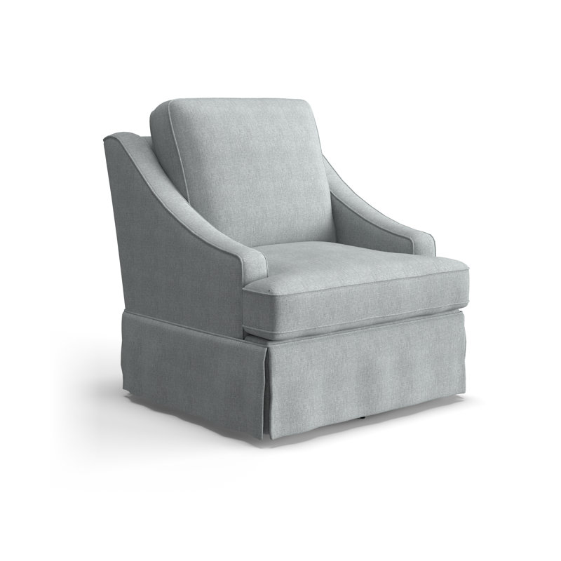Fauteuil tournant Allerton, Tissu performance gris colombe