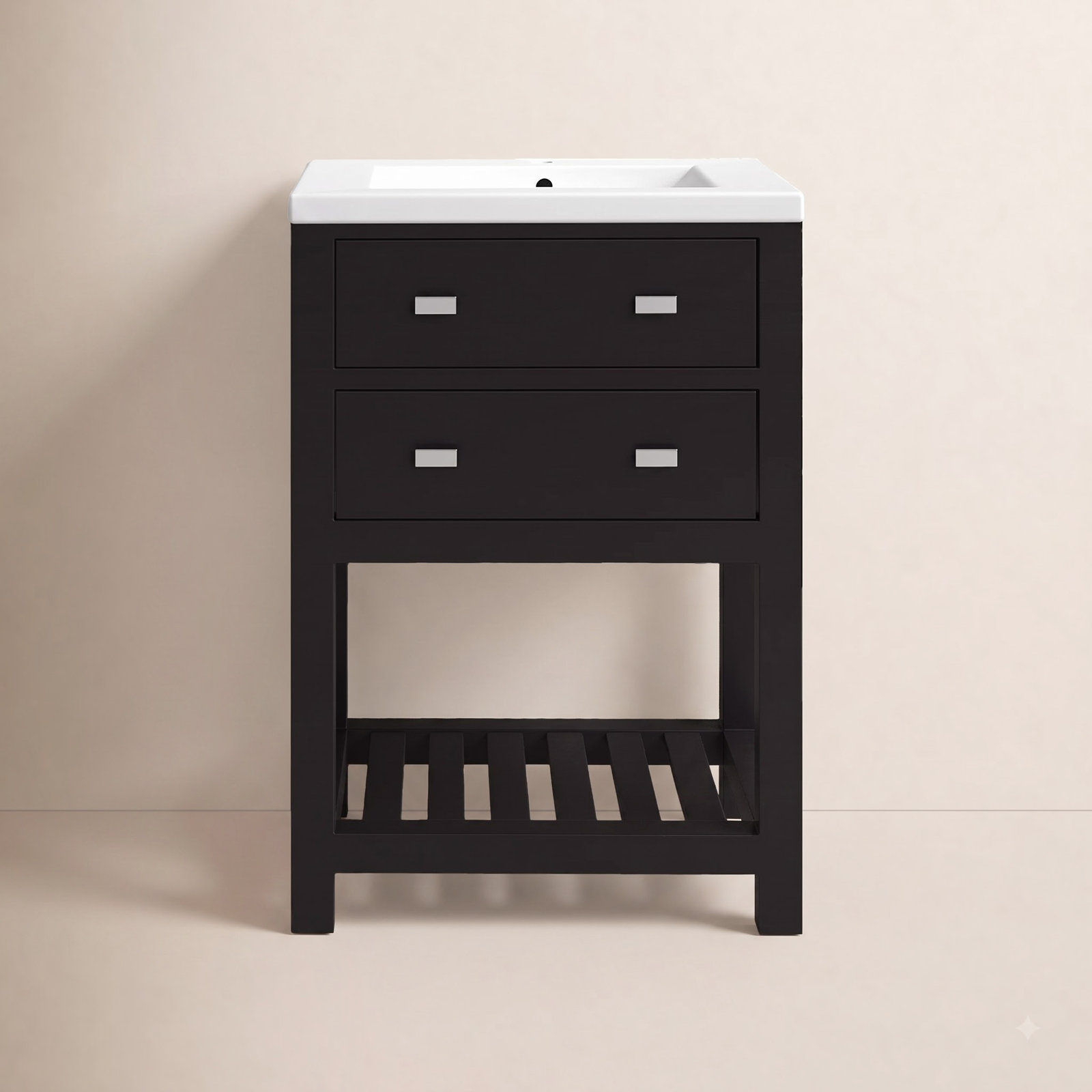 Caitlyn Modern 24" Single Bathroom Vanity, Black