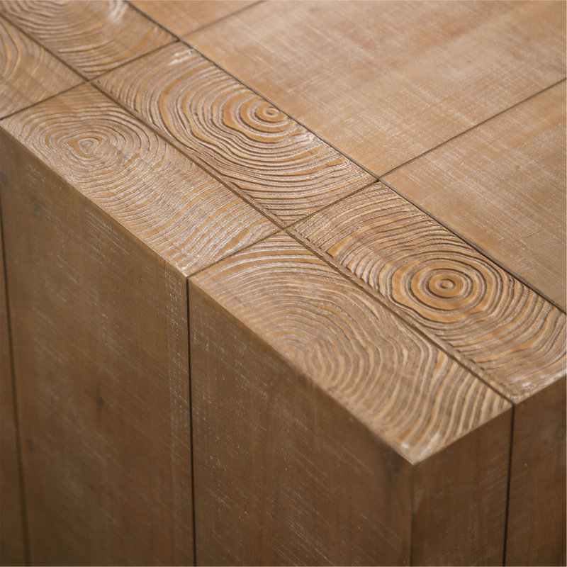 Table basse rustique en bois, table rectangulaire de style campagnard moderne de 49 po pour le salon