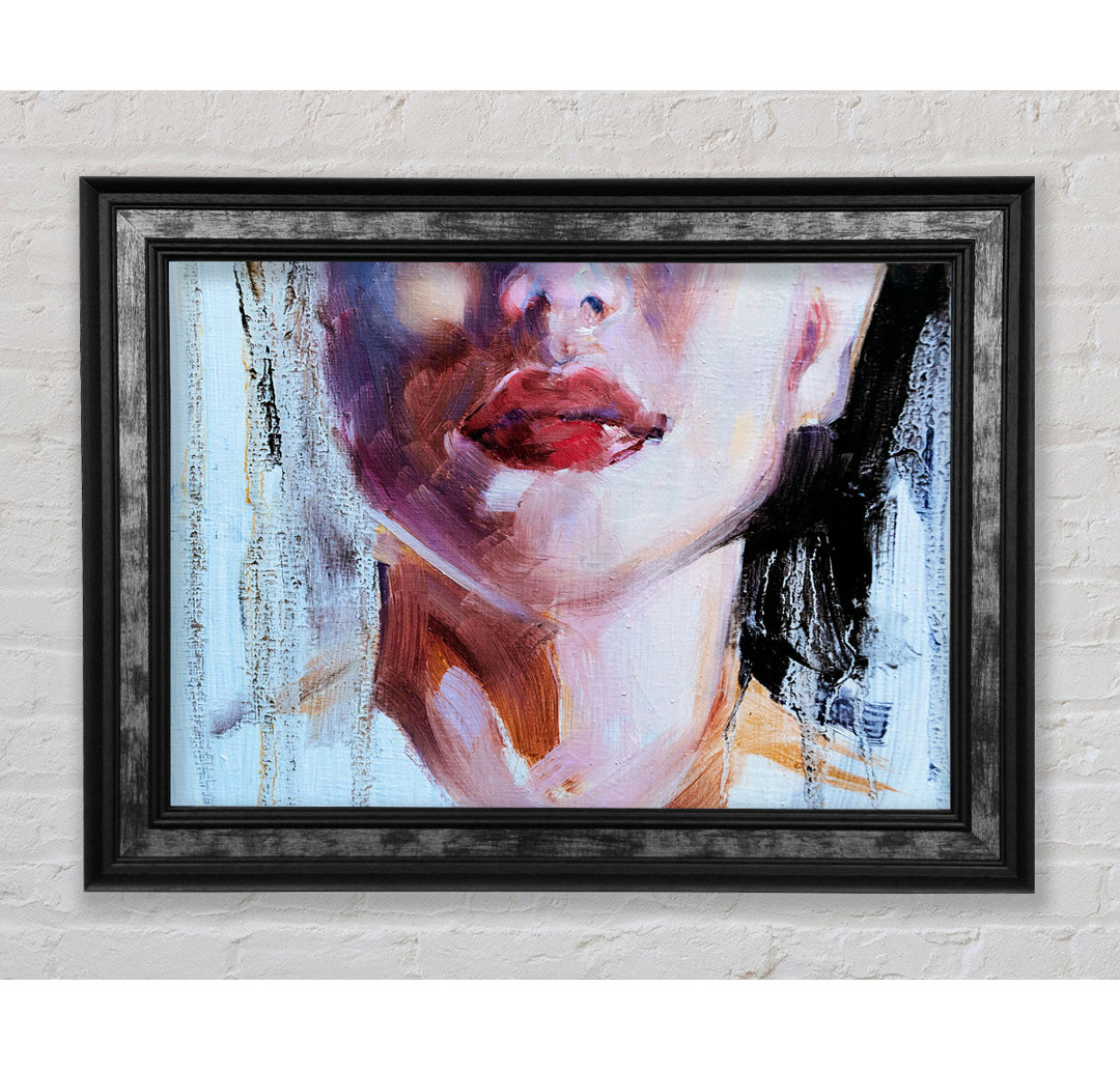 The Lips Of A Woman - Einzelne Bilderrahmen Kunstdrucke