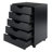 Barakha Accent Chest With 5 Drawers in Black Finish, 25.8'' H X 18.8'' W X 15.6'' D-1009569838