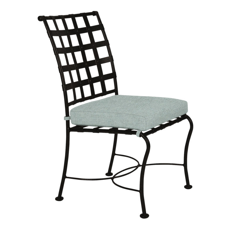 Classico Outdoor Dining Side Chair, Harris Stone, Carbon Black