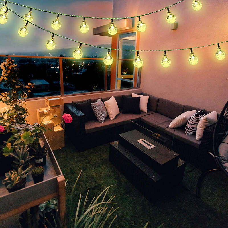 Outdoor 60 - Bulb 240'' Solar Powered LED Wide Angle LED String Light