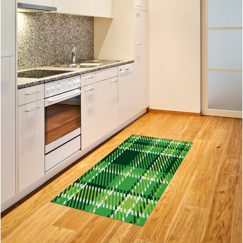 Checkered High Density Long Fiber Poly Threads Decorative Area Rug Carpet, Rectangle 4' x 5'8"