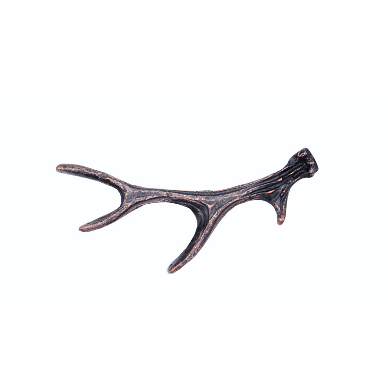 Faune 4 pt Poignée fantaisie Antler 2 7/8 po, Bronze huilé