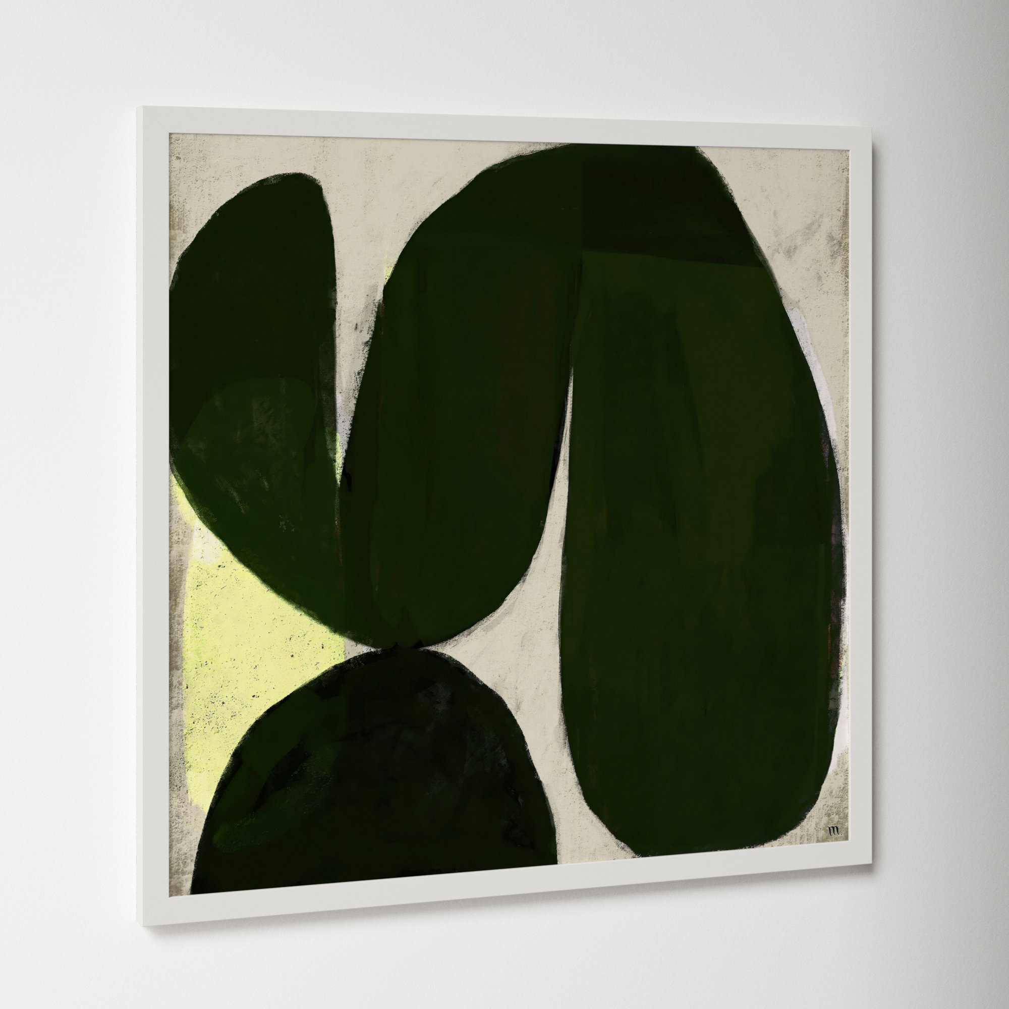 Succulent 7 by StudioM, White, 36" H x 36" W x 1.25" D