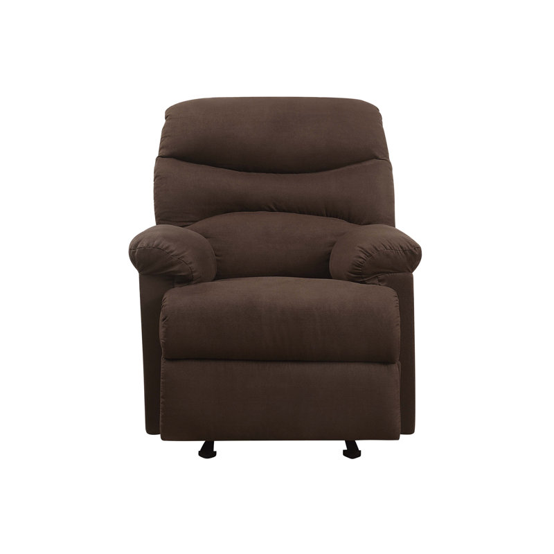 Gentner Upholstered Recliner, Chocolate Microfiber/Microsuede