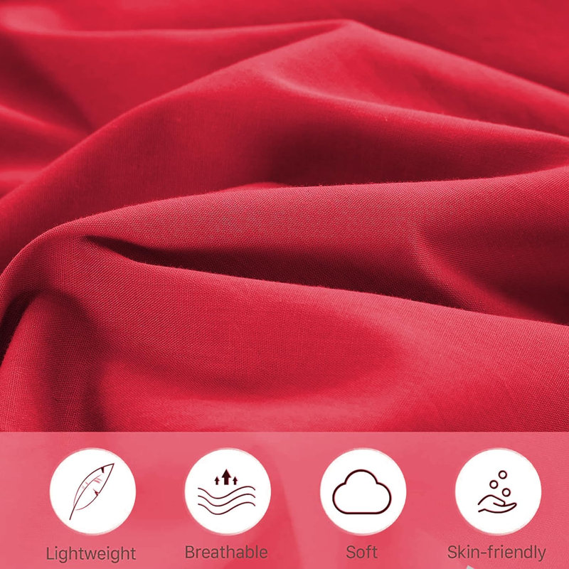 Microfiber Solid Colour Duvet Cover Set