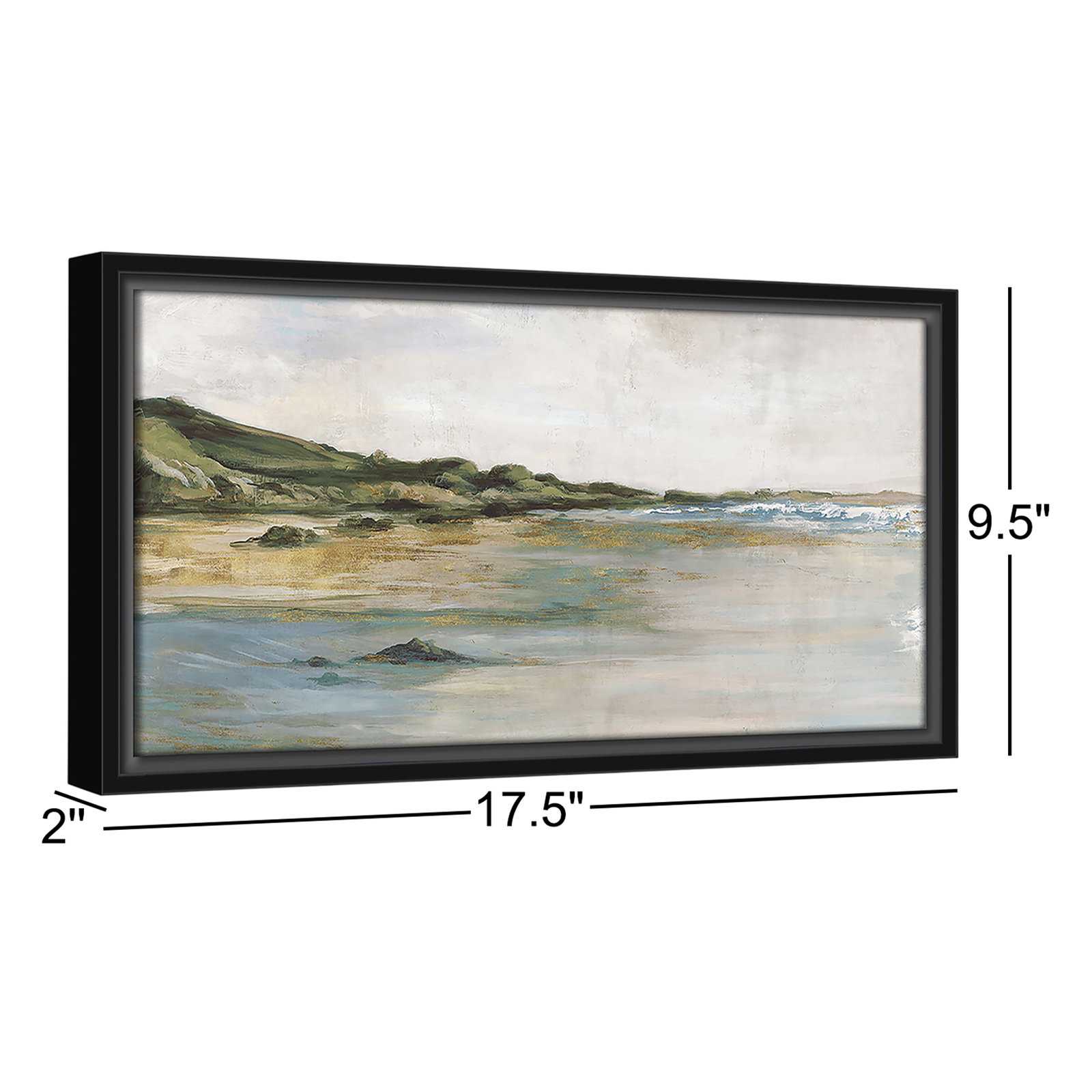 Cordoba "Tide's Edge" Print, Espresso, 9.5" H x 17.5" W
