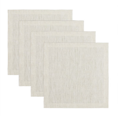 100% Pure Linen Square Placemats - Athena
