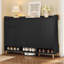 Armoire à chaussures avec tablettes réglables, pieds en bois massif, buffet de rangement-1478874823