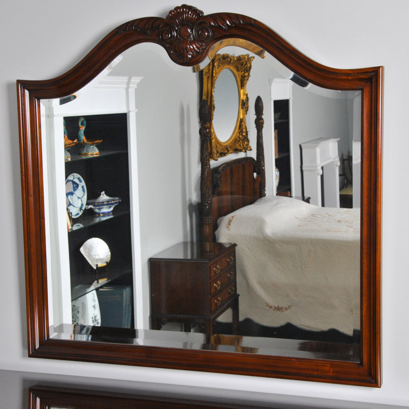 Solid Wood Arch Wall Mirror