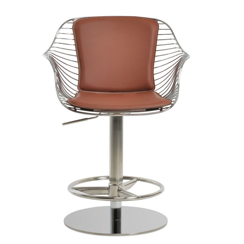 Zebra Piston Stool, Cinnamon