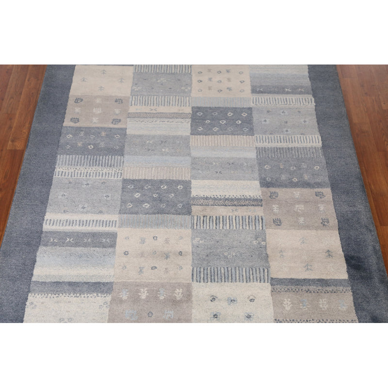 Geometric Gabbeh Indian Area Rug 5x8