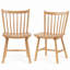 Chaises de salle à manger latérales en bois massif Windsor avec dossier à broche (naturel)-329283291