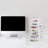 7.1"X5.1"X13.2" Mini Organizer Box Storage Container Case With 7 Clear Desktop Drawer Units,White