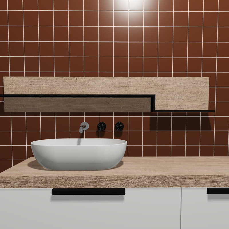 Torch Song 4'' W x 4'' L Glass Singular Tile, Cola