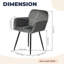 47cm H Velvet Upholstered Dining Chair