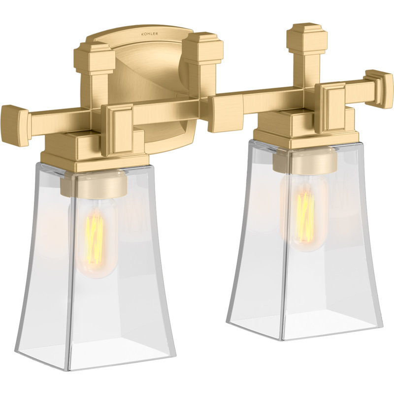 Riff 16 In. Two-Light Sconce, Brushed Moderne