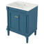 Meuble-lavabo moderne à 2 niveaux avec lavabo supérieur et grandes tablettes de rangement-252878851