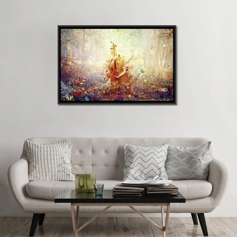 « silence », impression sur toile, Toile avec cadre noir, H 20 po x l 32 po x P 48 po, Pas de tapis