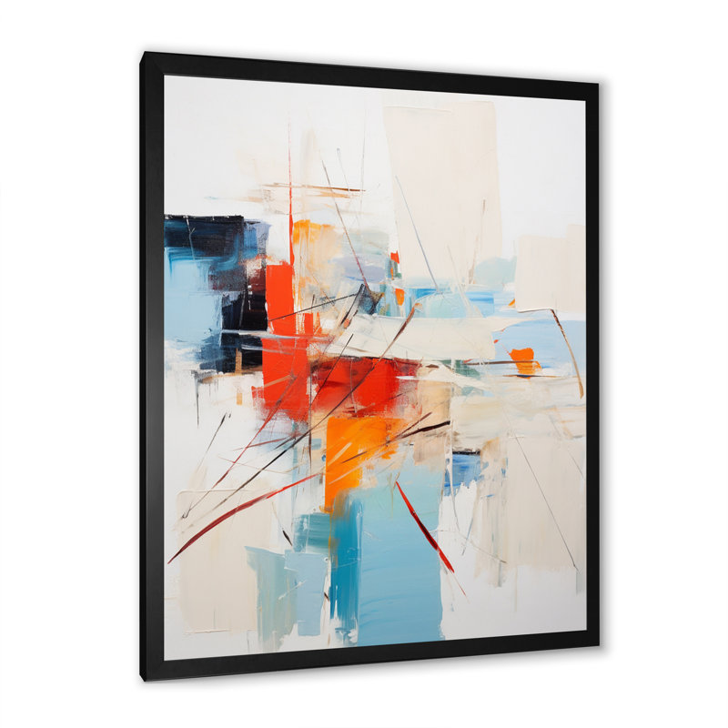 «Ephemeral Silence Minimal Abstract», reproduction d'art sur toile, H 32 po x l 16 po x P 1 po, Cadre photo noir