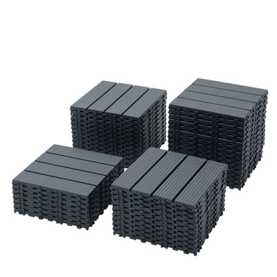 Carreau de terrasse emboîtable en plastique L 12 po x l 12 po