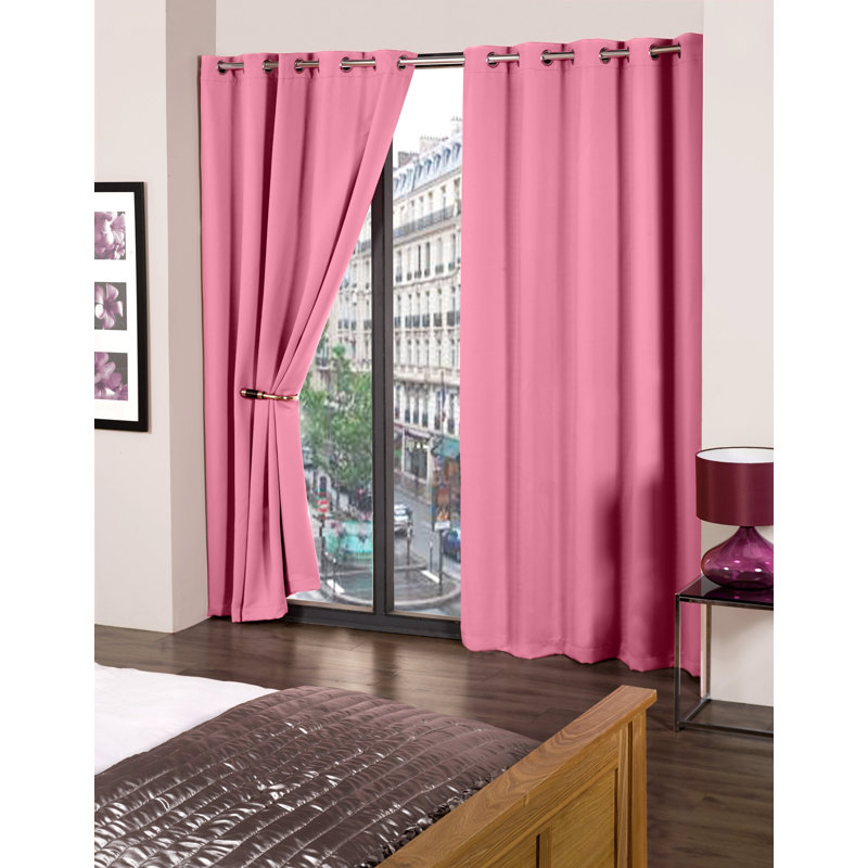 Lloyd Harbor Blackout Curtain Pair, Pink, 229 W x 229 D cm