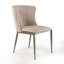 Moderne, chaises de salle à manger sans accoudoirs, revêtement, beige