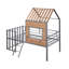 Lit mezzanine simple avec toit et échelle Loda-1655796605