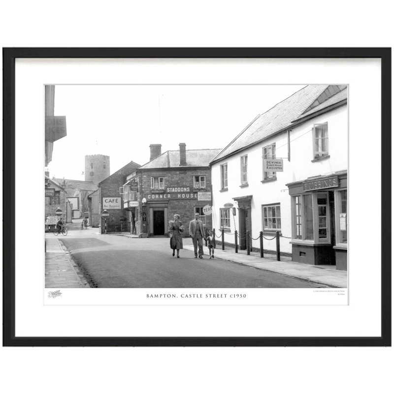 Bampton, Castle Street C1950 - Single Picture Frame Print, 45cm H x 60cm W x 2.3cm D
